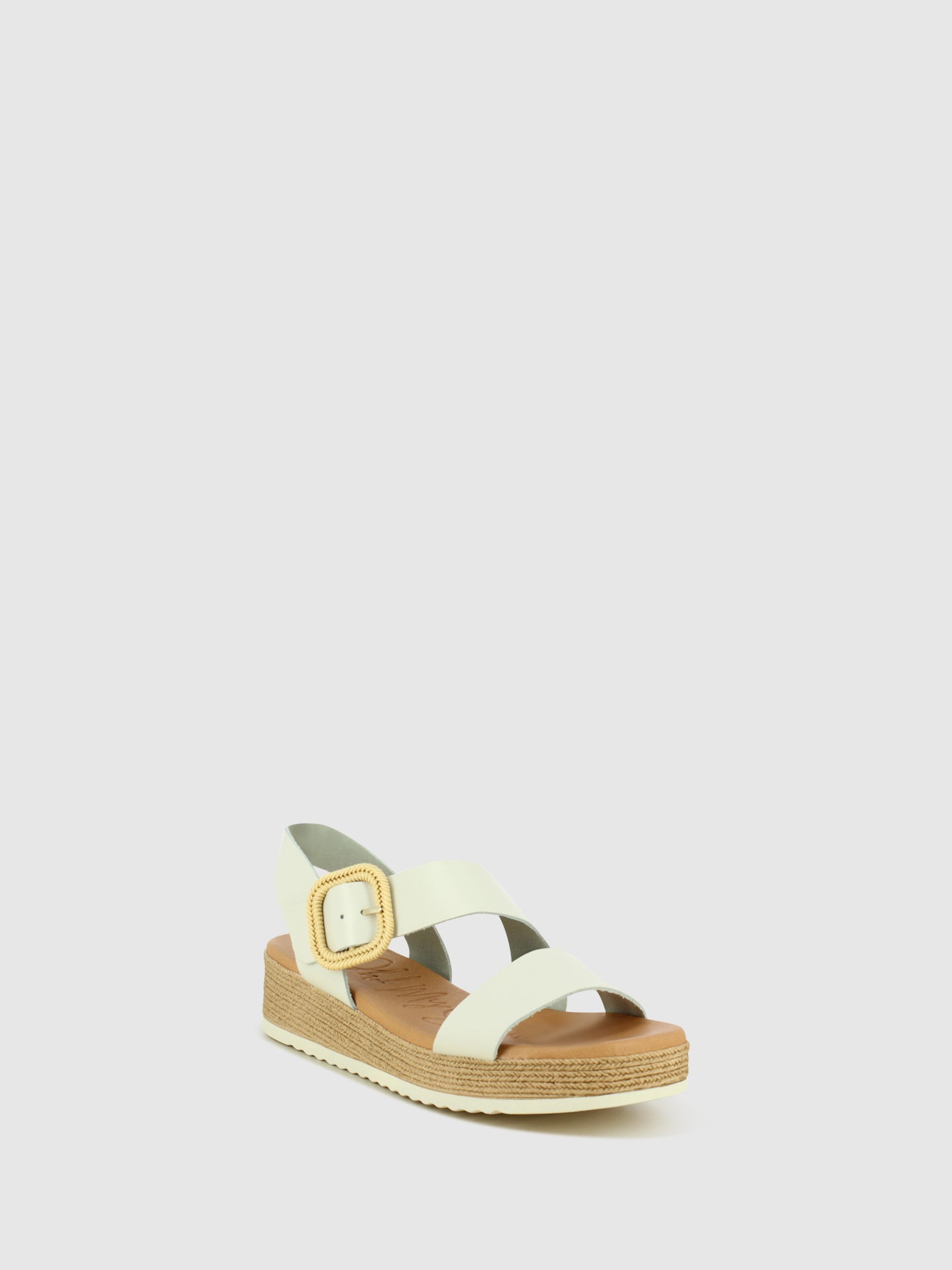 Oh My Sandals Sandálias com Fivela em Branco Cru